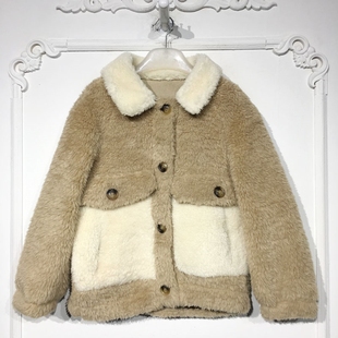 颗粒绒羊毛毛呢外套品牌女装 时尚 折扣颦薪 8275S044 西树系列