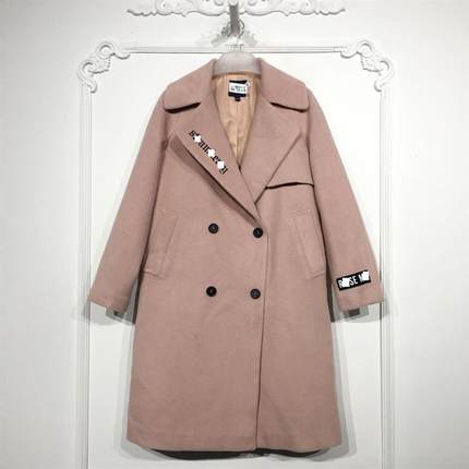 衣PTC系列 8043S049 时尚长款毛呢外套品牌女装折扣颦薪