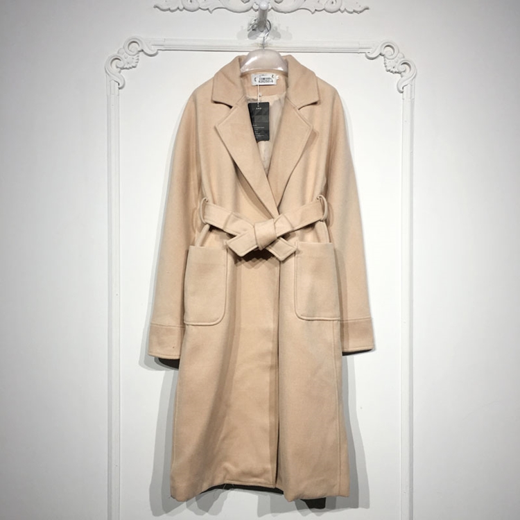 潮系列 8282S016 时尚毛呢外套品牌女装折扣颦薪