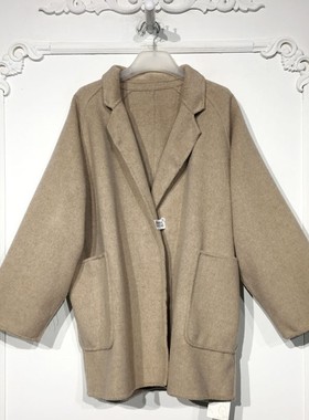容系列 8285S143 时尚双面呢毛呢外套品牌女装折扣颦薪