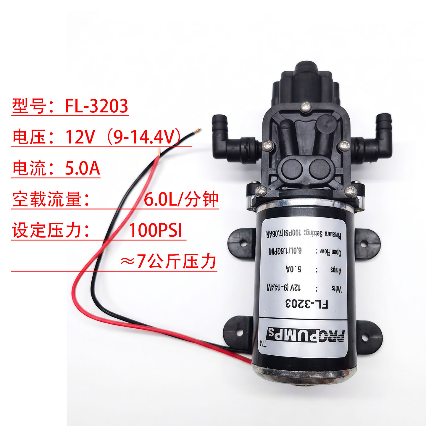 家用清洗机水泵3203高压车载直流