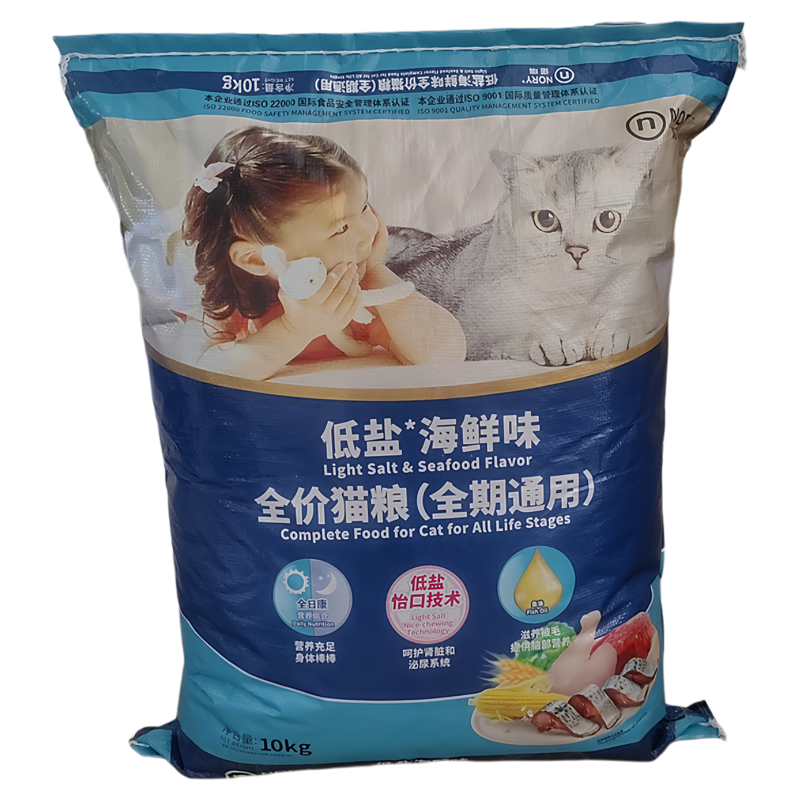 诺瑞猫粮低盐全价全期海鲜味猫主粮10kg营养成猫幼猫流浪猫粮20斤