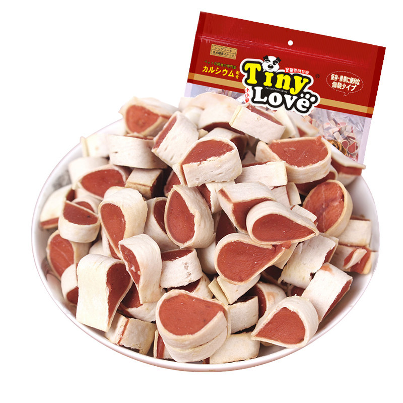 狗狗零食TinyLove鸡肉鳕鱼小寿司680g泰迪美毛训练宠物零食包邮