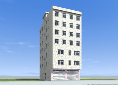 12x21七层店面沿街门面楼房设计图纸农村出租房施工图设计图纸