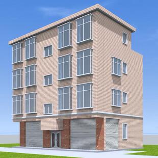 15x8.5四层临街门面楼房设计图纸自建房建筑结构水电全套施工图纸