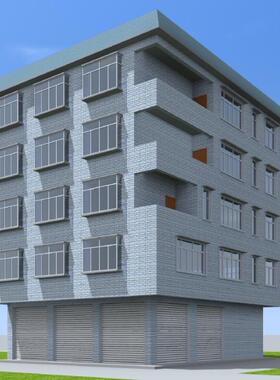 12x14 五层街边联排楼房全套施工图四间房屋设计图建筑结构水电图