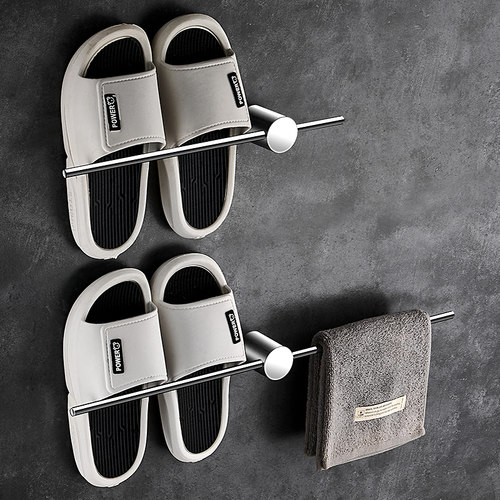 浴室拖鞋架全铜免打孔卫生间壁挂