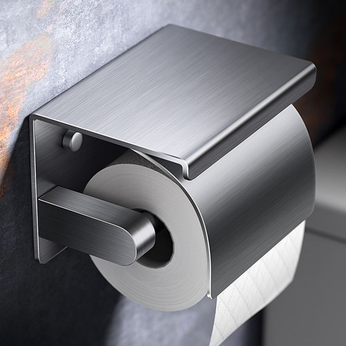 慕尼高端枪灰拉丝纸巾架