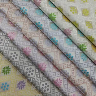 广西壮锦民族风提花面料文创冰箱贴绣球DIY首饰服装马甲布料