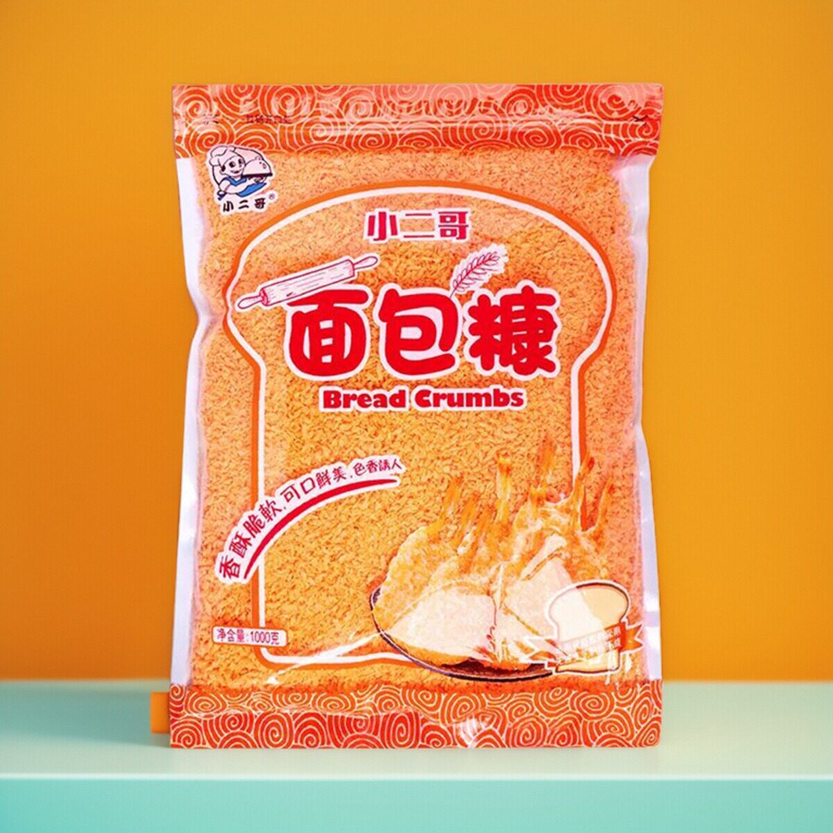 黄白面包糠小二哥炸虾鸡排包裹料图片