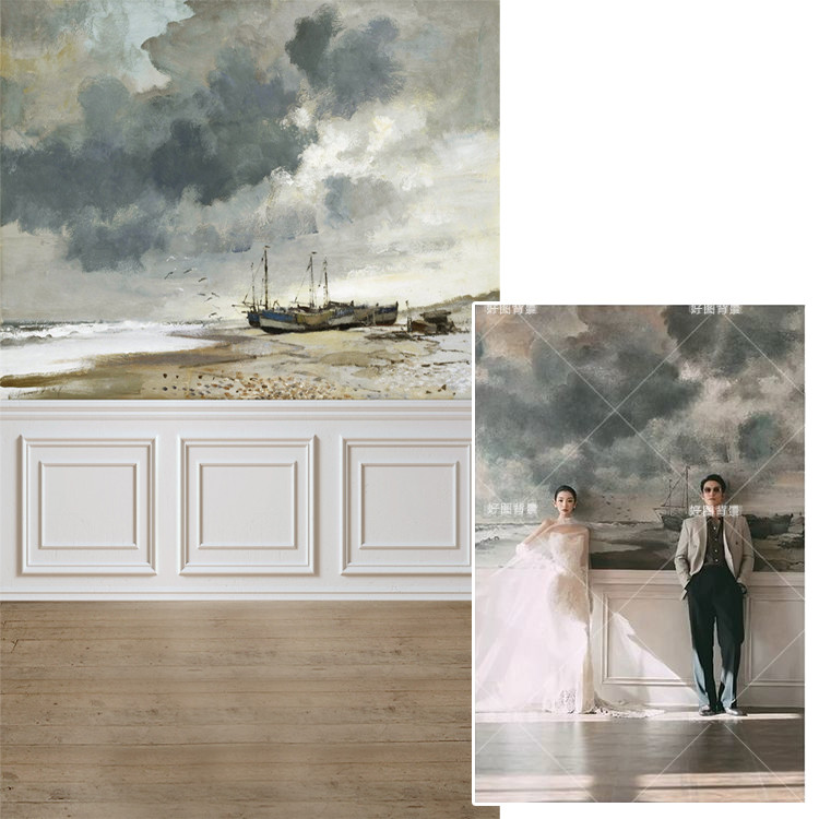 油画风摄影背景布影楼室内拍照背景布婚纱照拍摄背景布拍照背景布