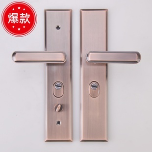 防盗门加厚防撬红古铜通用型不分左右多功能拉手235孔距把手
