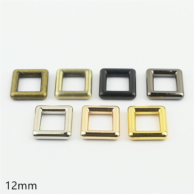 箱包手袋配件 压铸拉心扣 包带调节扣口字扣方扣挂镀4分内径12mm