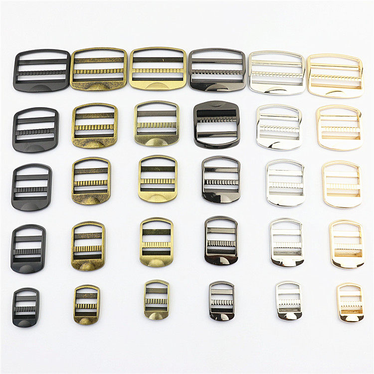 箱包手袋五金配件 服装装饰 锌合金压铸方形书包调节目字四挡扣