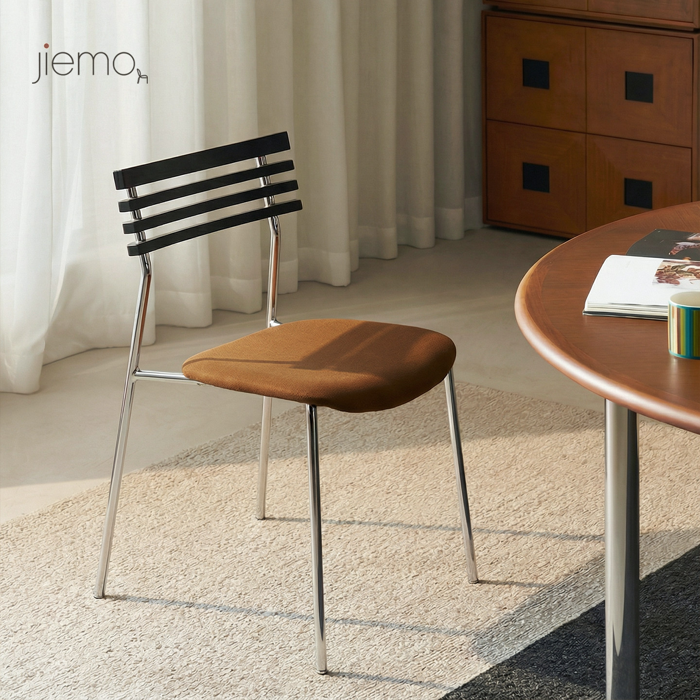 Jiemo | 刻度椅 复古包豪斯餐椅中古风家用设计师北欧简约咖啡馆