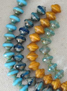 进口捷克珠10*8mm土星星球珠卫星手工串珠手链饰品配件