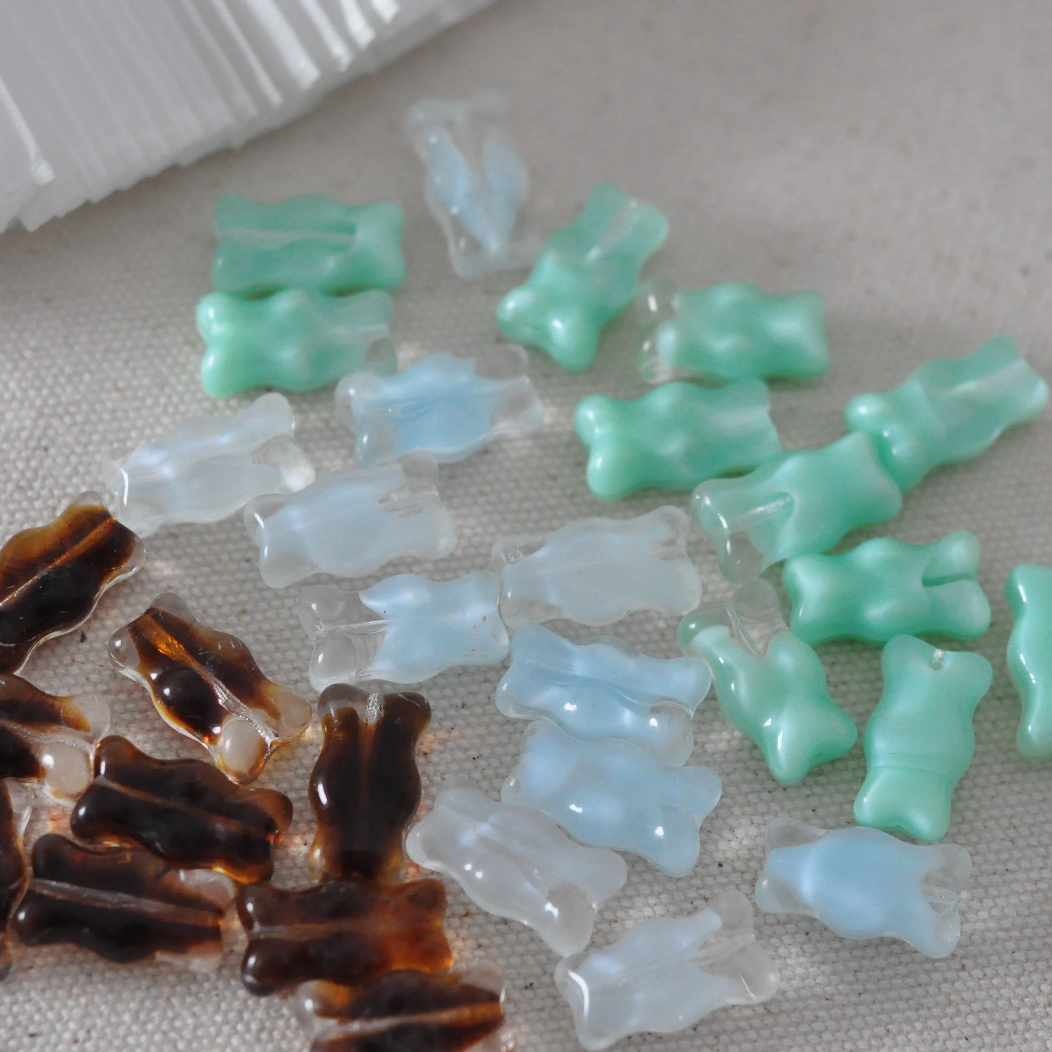 进口捷克珠11x20mm软糖小熊