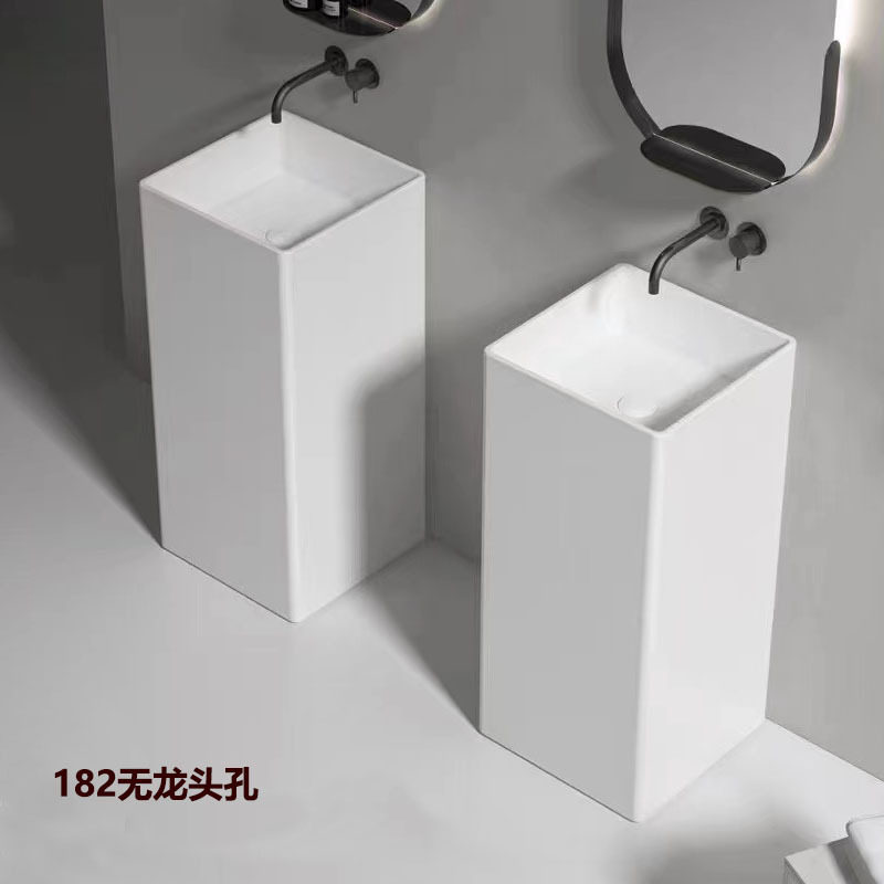 大四方薄边柱盆一体连体柱盆方形盆正方形陶瓷洗手盆落地洗手盆,家装主材,立柱盆,淘宝优惠券,粉丝福利购,淘宝优惠卷