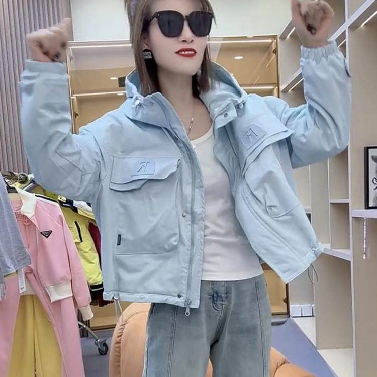 2025春季新款女冲锋衣夹克外套短款宽松精神小款棒球服上衣女风衣