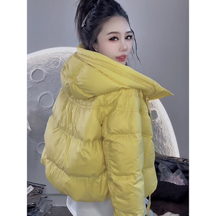 冬季新款韩版宽松显瘦百搭加厚保暖大帽棉衣女短款连帽面包服外套