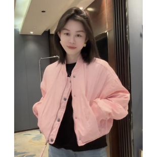 2025春季短款小个子女生穿百搭棒球服女洋气外套减龄辣妹机车夹克