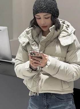 2025冬季新款东北羽绒棉衣外套蓬松小款肯豆风棉袄外套女滑雪棉服