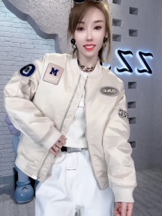 2025短款薄棉棒球服外套女春秋季新款韩版宽松休闲百搭BF风夹克女
