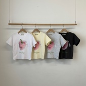 2025夏季 T恤 THAN百搭圆领蔬菜图案高腰短袖 新女芯宝韩国代购 MORE