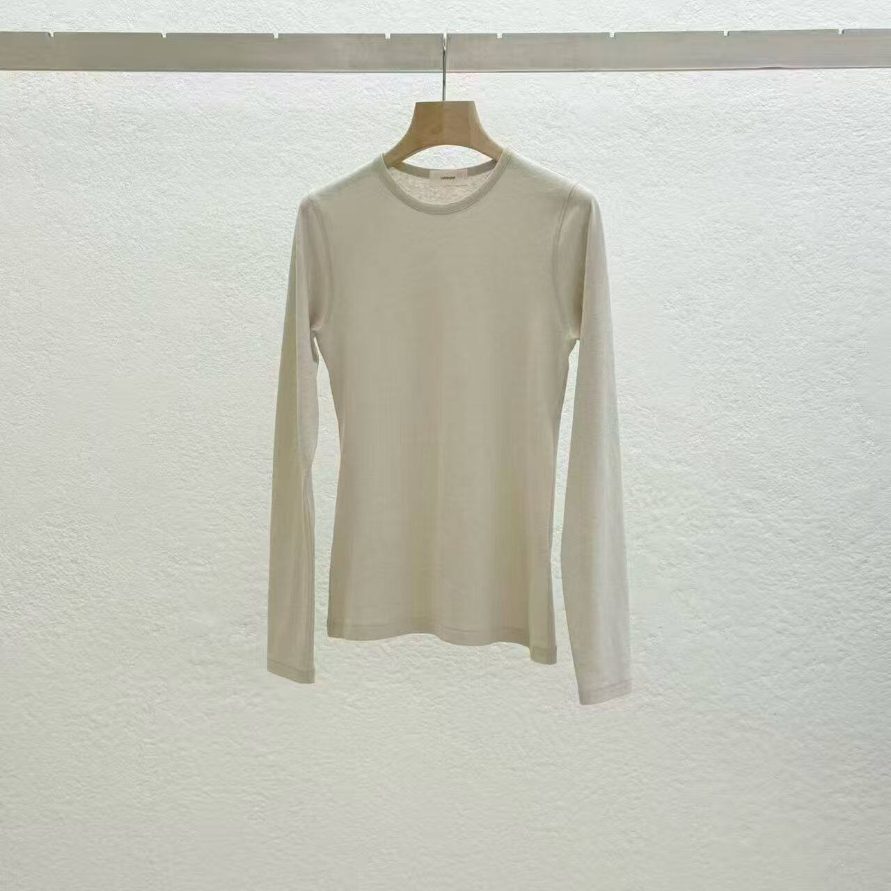 现~2026春季新女芯宝韩国代购statement休闲纯色净版通勤长袖T恤