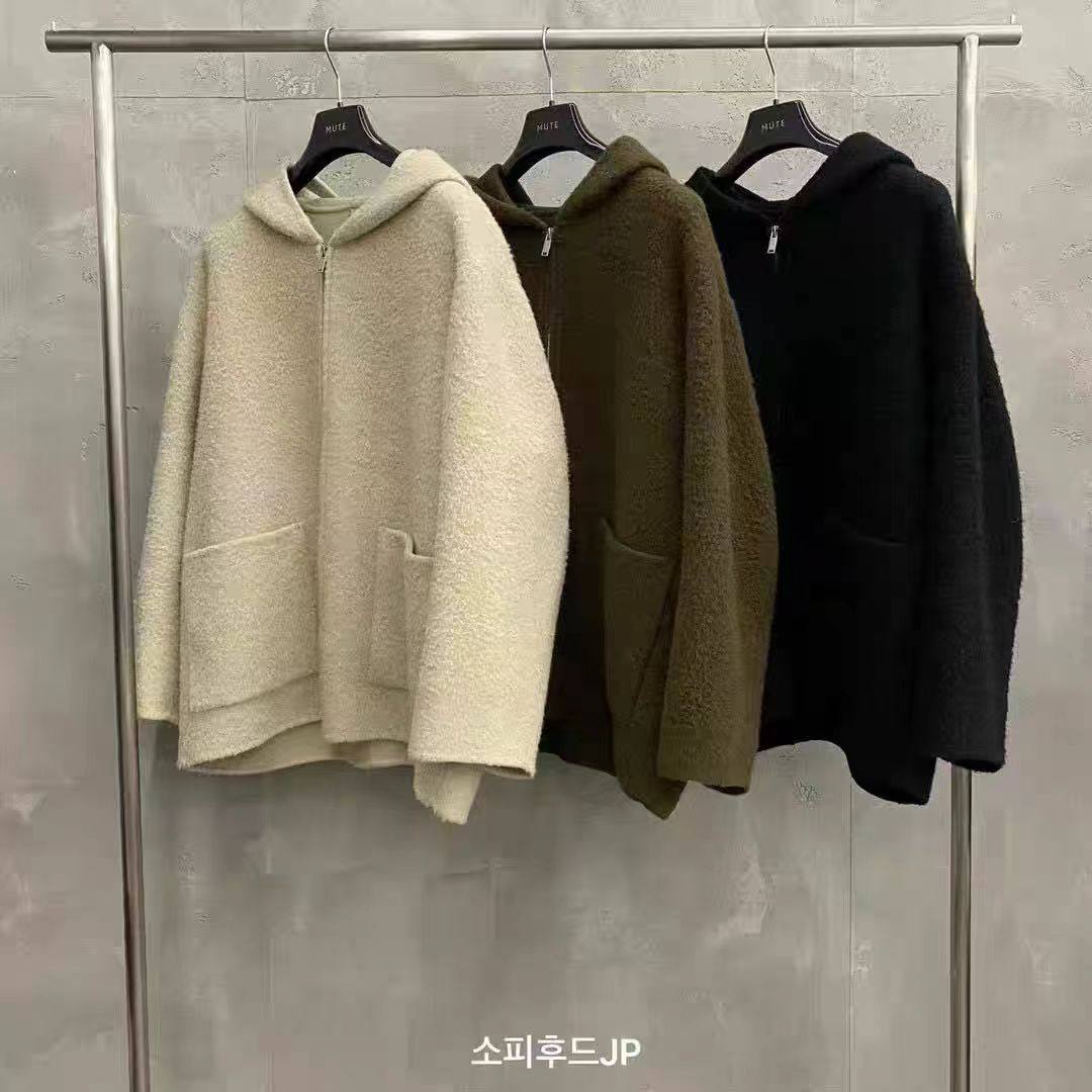 MUTE百搭宽松羊毛毛呢大衣外套