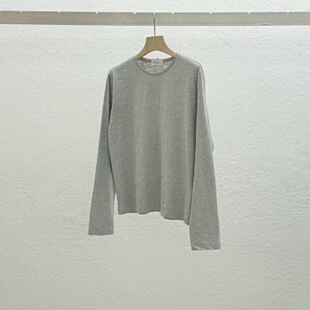 现~2026春季新女芯宝韩国代购statement休闲纯色圆领常规长袖T恤