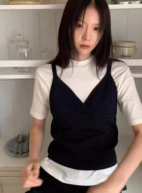 现~2025秋季新女芯宝韩国代购mohhe百搭舒适修身显瘦叠穿吊带背心