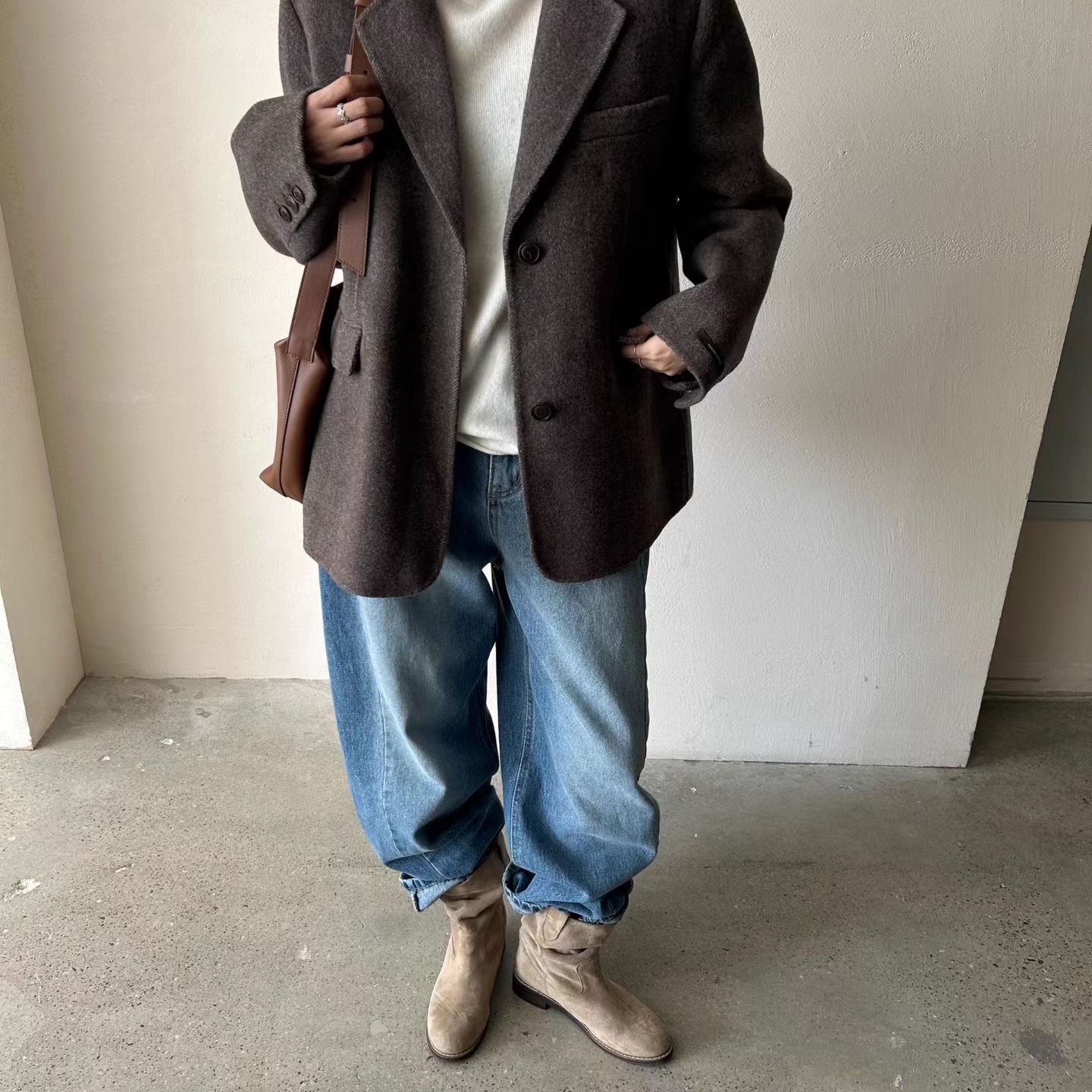 mondaytosunday羊毛西装外套