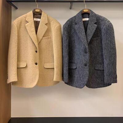 founders两粒扣翻领羊毛呢外套