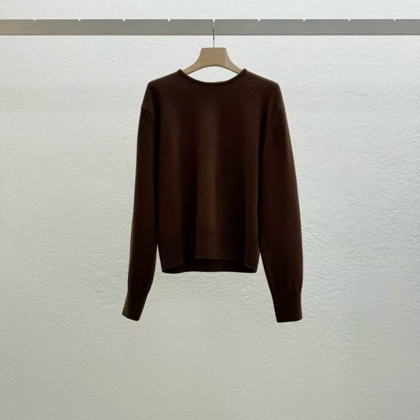 statement圆领百搭针织羊毛毛衣