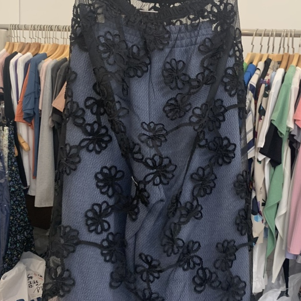 DOHWAJI松紧腰花朵时尚半身裙