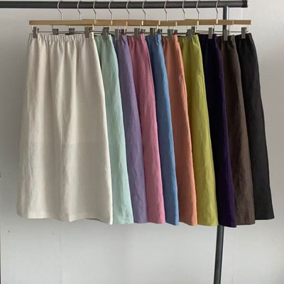 RIVEROOM百搭直筒松紧腰女半身裙