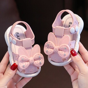 Girls' sandals summer 0-3 years old baby walking shoes学步鞋