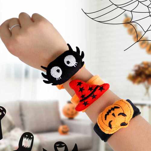 Halloween SpiderPumpkin Slap Bracelet万圣节南瓜蜘蛛啪啪圈