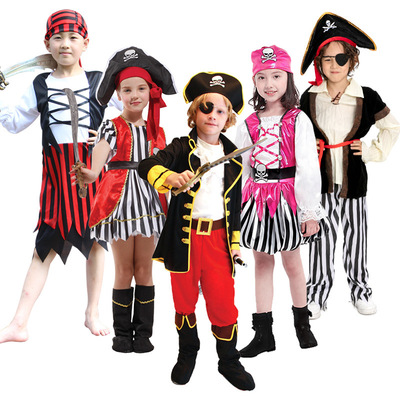 Halloween Kids Pirate Party Costume 万圣节儿童海盗服