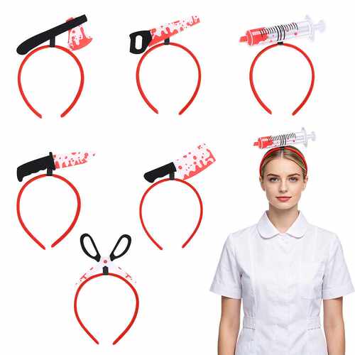 Halloween Simulation Axe Chopper Hair Hoop 菜刀斧头搞怪头箍