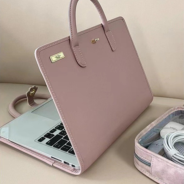 Laptop handbag保护套保护壳电脑包笔记本电脑手提包粉色少女包包