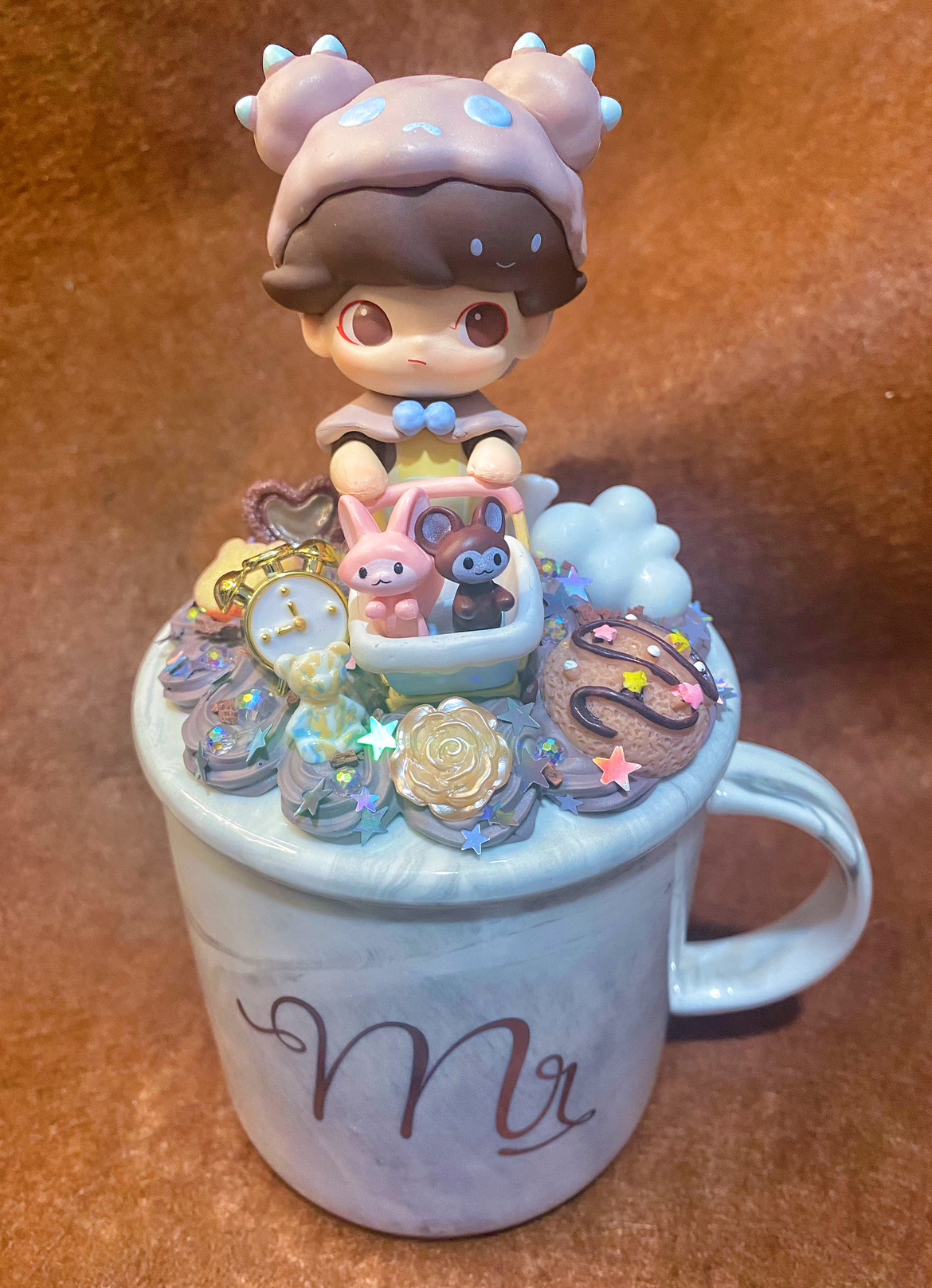 Dimoo约会日泡泡玛特陶瓷奶油胶装饰杯马克杯可爱水杯