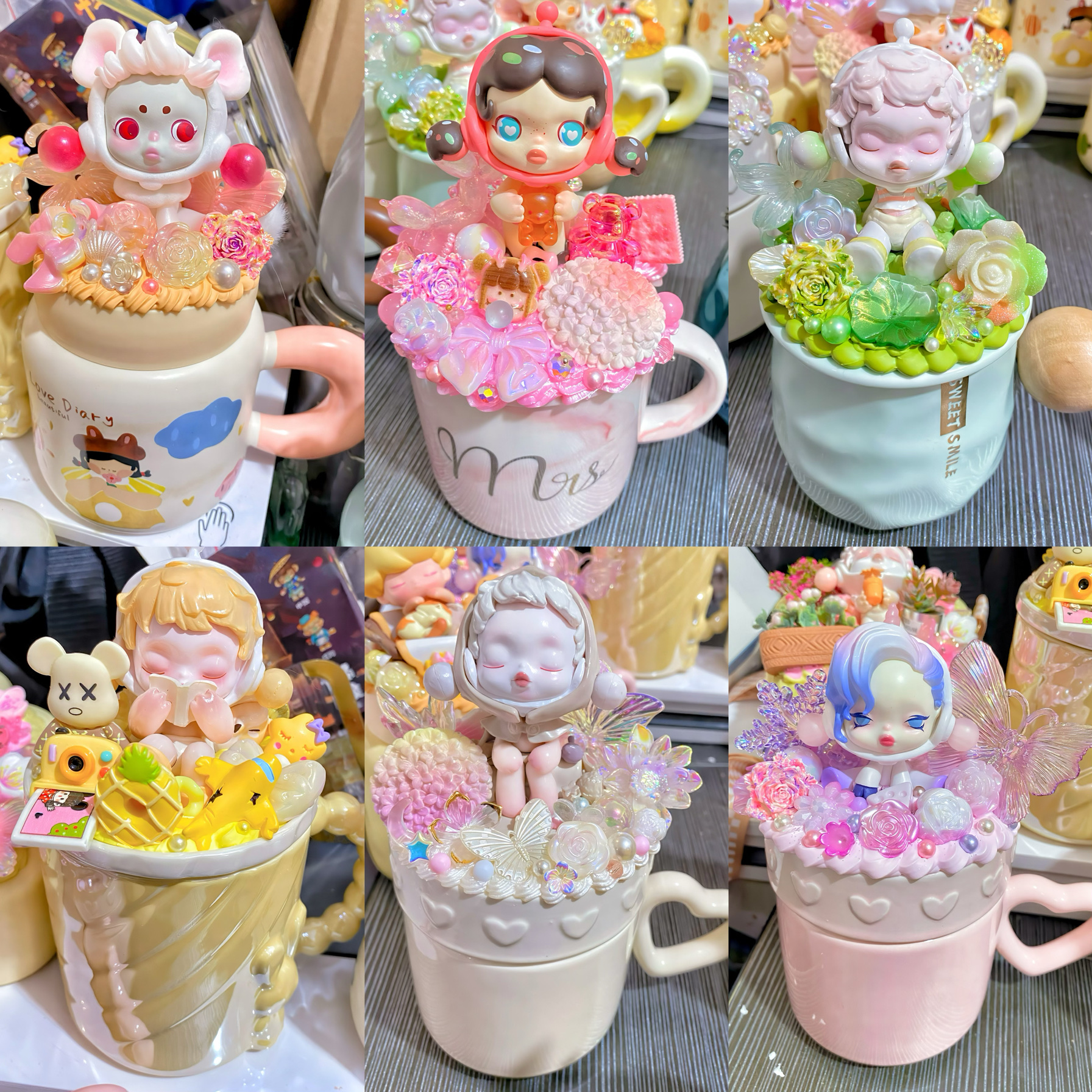 泡泡玛特杯手工陶瓷杯马克杯温度sp系列奶油胶杯定制成品