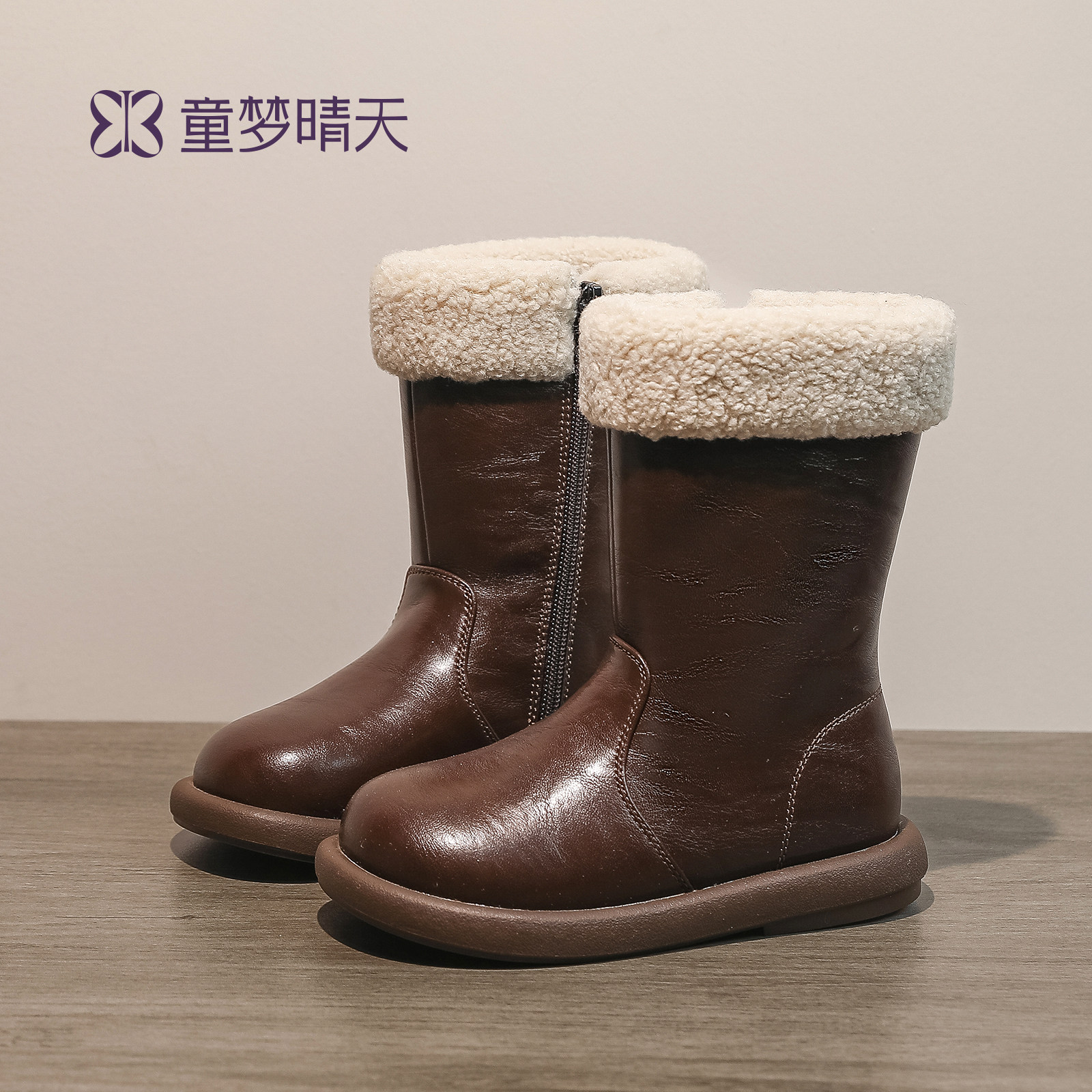 防滑防水保暖皮靴，好穿！