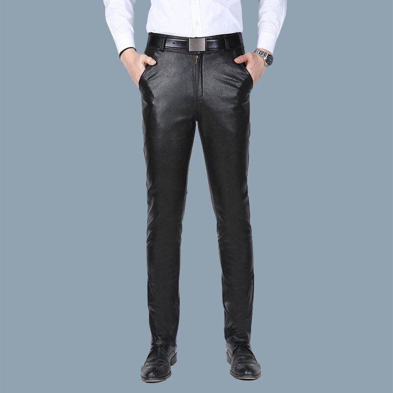 .locomotive cowhide trousers Goatskin Pencil Pants keep warm Windbreak winter motorcycle Leather pants thickeningin the Men's clothing, Lederhosen  category - from Buy2taobao.com to provide professional Taobao agent buy service