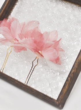 【三月春】渐变雪纱昙花花朵u钗发簪春夏汉服发饰配饰