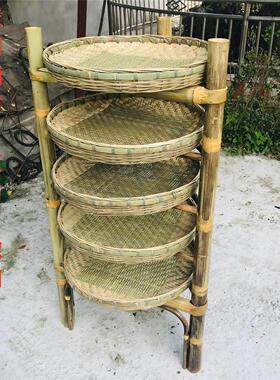 晒药架茶叶子笋干神器晾货框工具草药材中簸箕竹筛普凉青市井火锅
