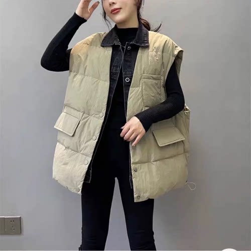 冬季新款韩版宽松显瘦百搭羽绒马甲女短款无袖坎肩背心外套TT2306