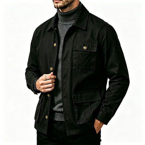 2026美式复古猎装夹克男秋季多口袋工装外套休闲上衣Men's jacket